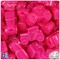 BeadTin Magenta Neon Bright 25mm Car Plastic Pony Beads (24pcs)
